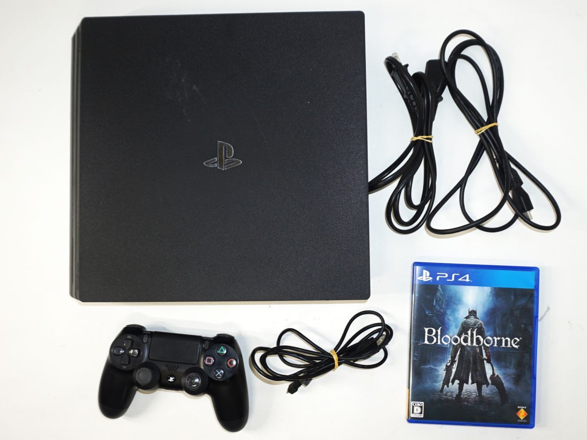 【中古品】PlayStation4 Pro CUH-7000B ジャンク 本体通電確認済 プレステ4 プロ SONY ソニー