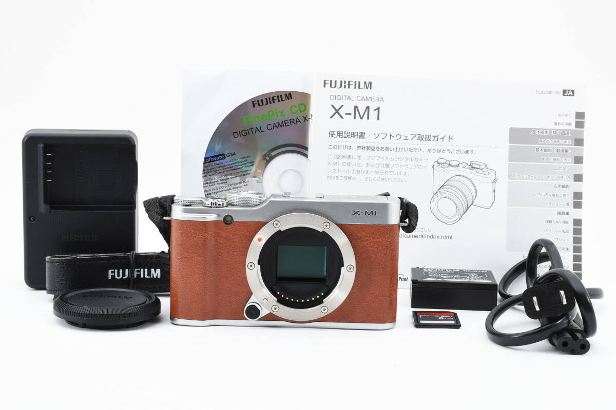 ★動作確認済★ FUJIFILM フジフィルム X-M1 ボディ ブラウン ミラーレス一眼 #2011