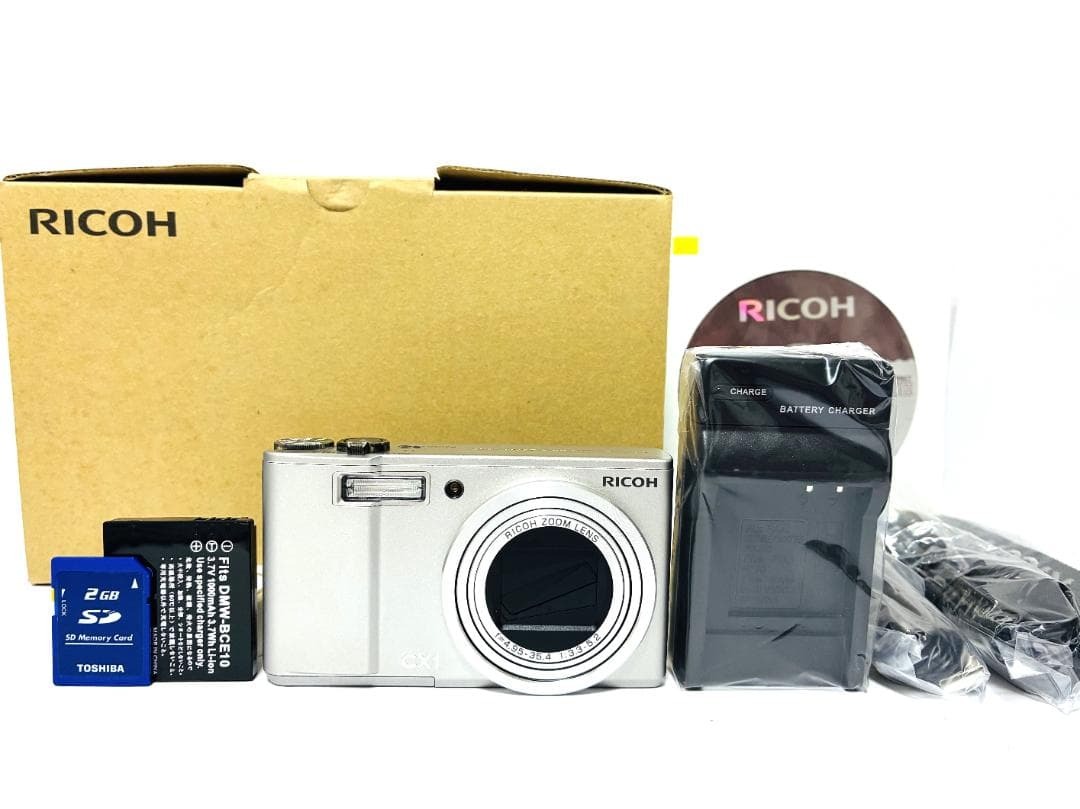 ■ 極美品・S数218枚 ■ リコー　RICOH CX1 シルバー 《動作確認済》#439-05AU26-Y
