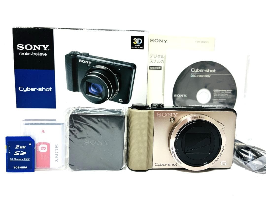 ■ ほぼ新品・付属品完備 ■ ソニー　SONY Cyber-shot DSC-HX9V ゴールド 《動作確認済》#435-05AU26-Y