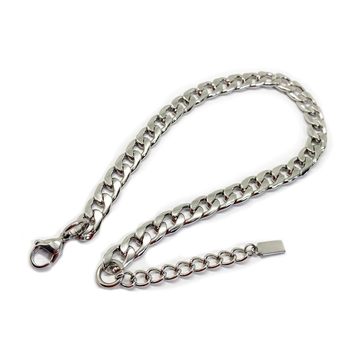 ステンレスチェーン アンクレット 喜平 キヘイチェーン 太め 幅約6.8mm 26cm(22cm+4cmアジャスター)