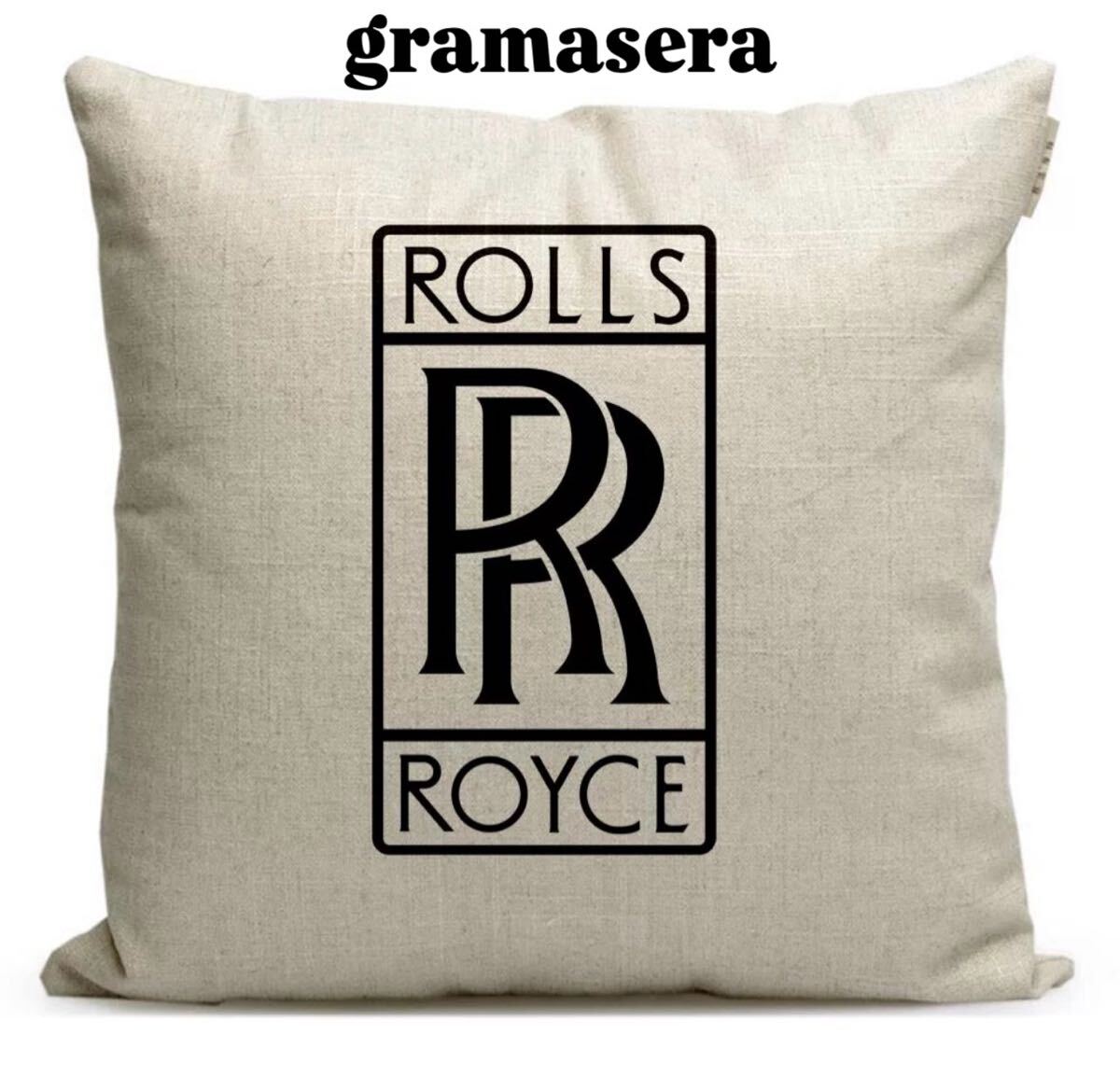 ★レア★ロールスロイス　Rolls-Royce クッション 高品質　ロゴクッション　エンブレム　ホワイト