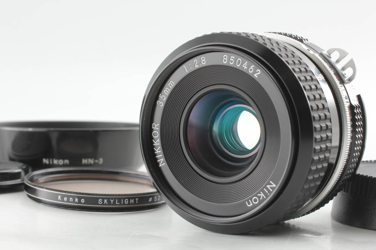 【美品】Nikon Ai NIKKOR 35mm F2.8 広角単焦点レンズ 動作良好 EF-2408