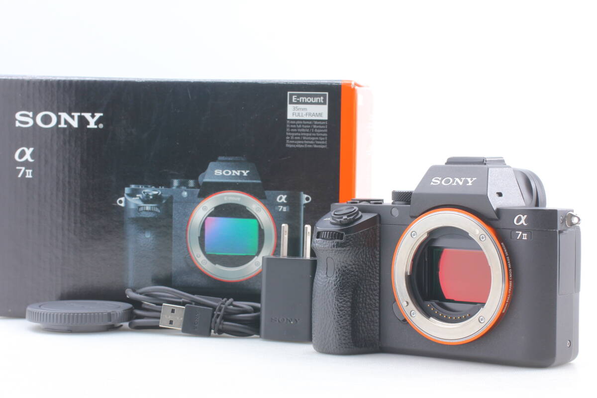 【美品・元箱付】Sony α7 II ILCE-7M2 ボディ ショット数15,020回 フルサイズミラーレス EF-2220