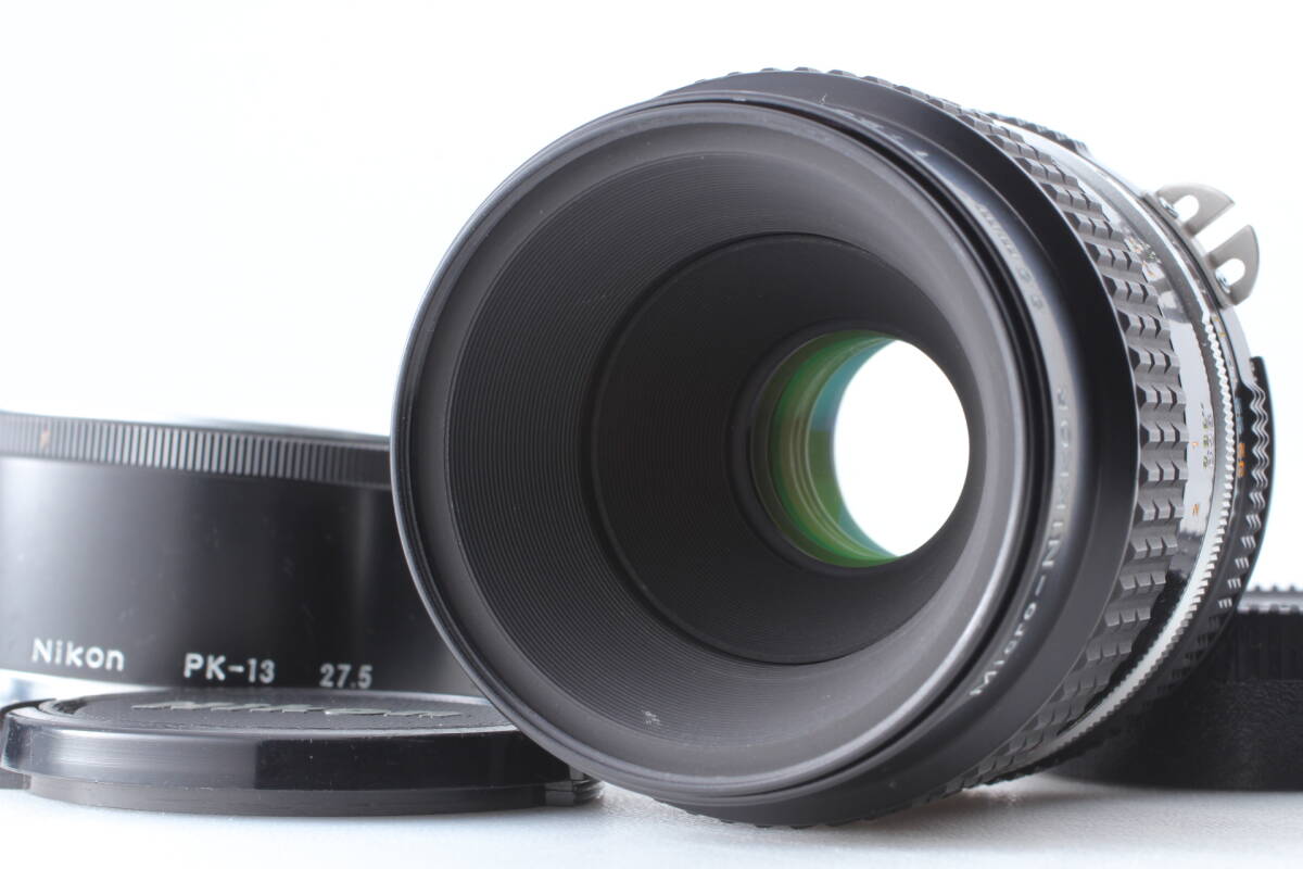 【美品/PK-13付】Nikon Ai-S Micro-NIKKOR 55mm F2.8 マクロ単焦点レンズ EF-2310