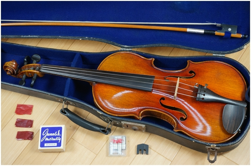 【貴重 美品】 Suzuki スズキ ★ バイオリン 4/4 フルサイズ 虎杢 ★ Model 特3 製作418番 1961年 ★ U.Suzukiのサインと朱角印あり