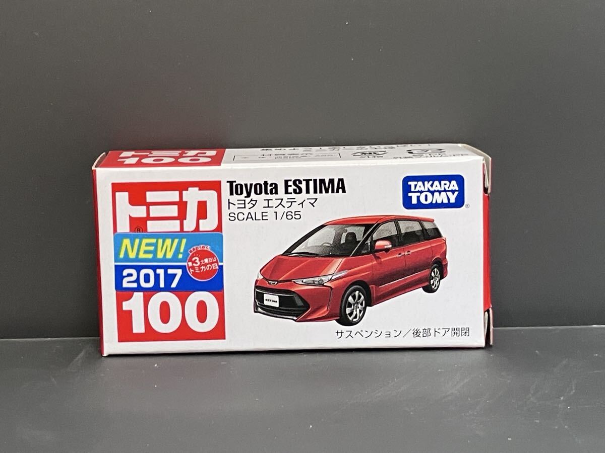 新商品シールあり　No.100 トヨタ エスティマ （箱） （1/60スケール トミカ 879657） 廃盤　絶版