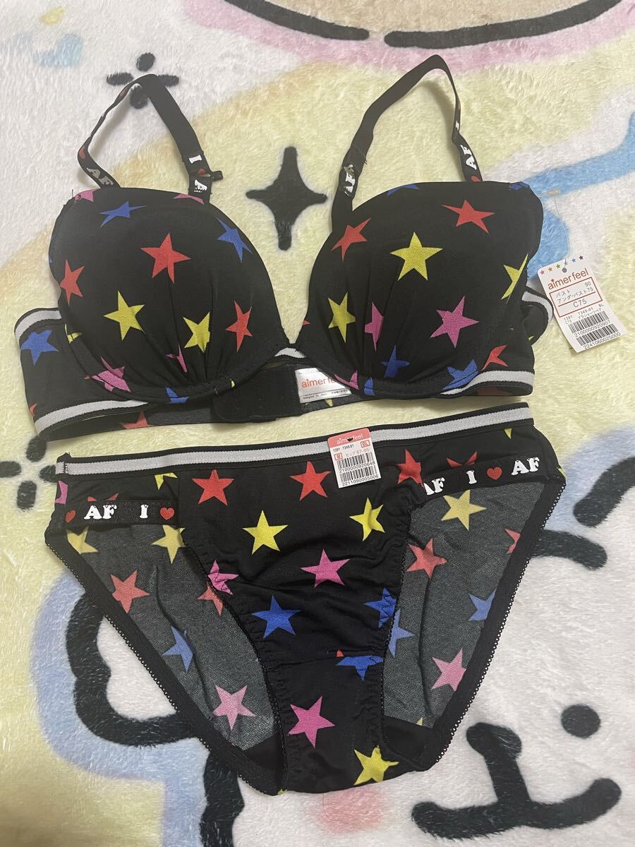 aimerfeel エメフィール ブラジャー＆ショーツセット C75 星柄 新品