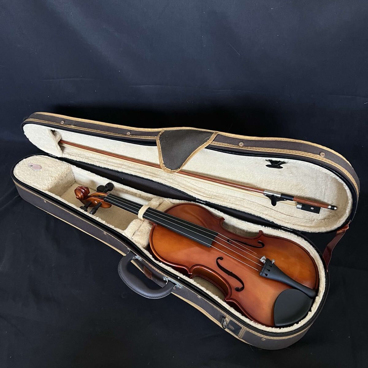 R nyojeong HV-100 4/4 バイオリン 弓 ハードケース付 弦楽器 クラシック ヴァイオリン 音出し未確認 R26073018
