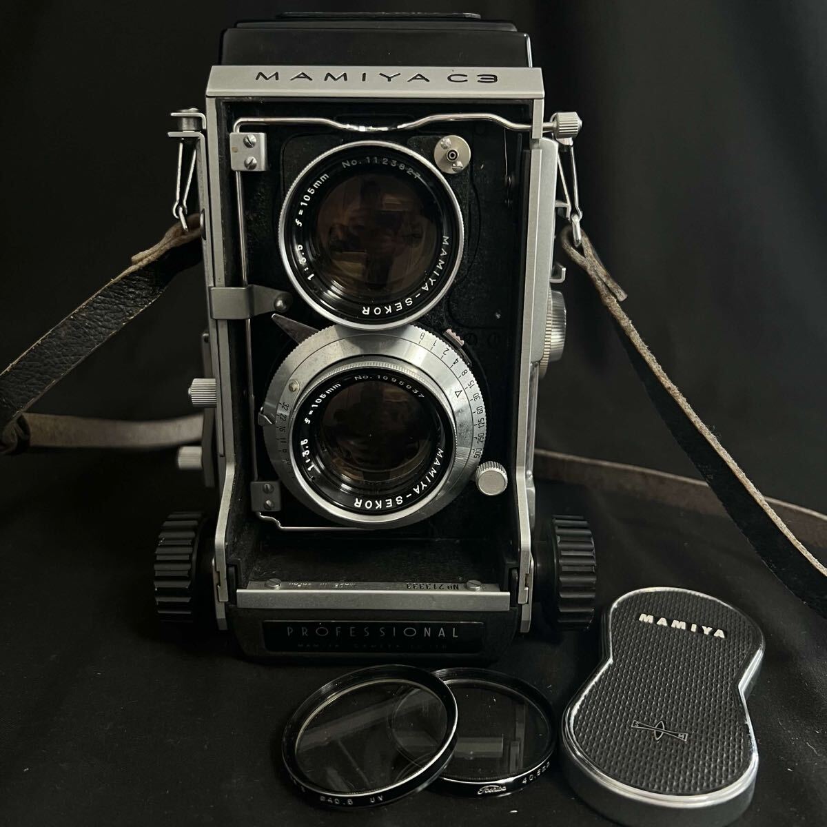 R Mamiya C3 profetional マミヤ 二眼レフカメラ MAMIYA-SEKOR 1:3.5 f=105mm 簡易動作確認済 R26073135