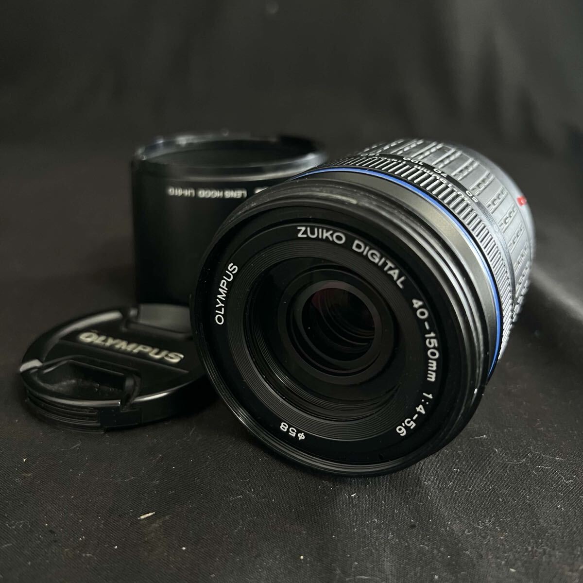 R OLYMPUS オリンパス ZUIKO DIGITAL ED 40-150mm f4.0-5.6 ブラック 動作未確認 レンズフード/前後キャップ付 R26080339