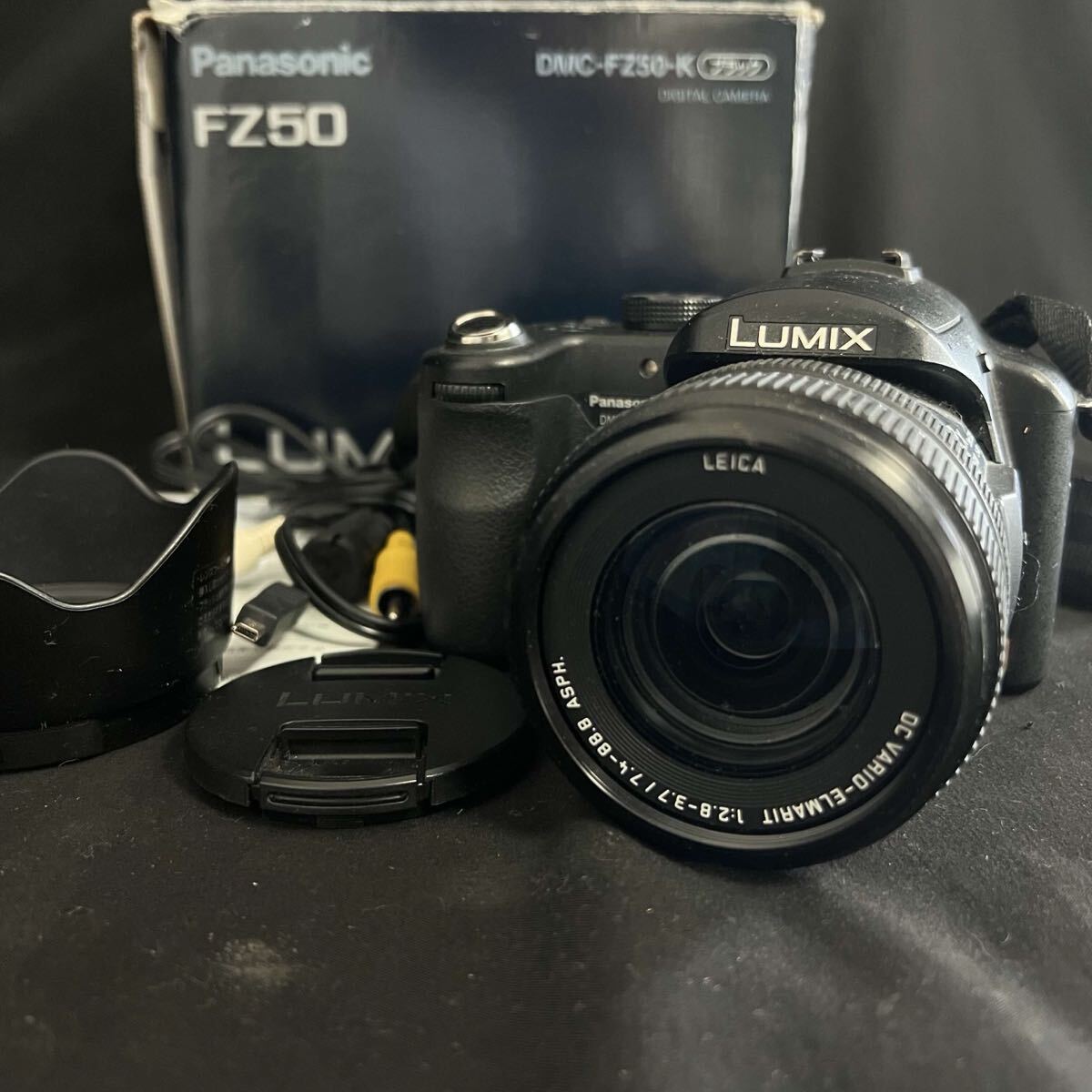 R Panasonic LUMIX DMC-FZ50 パナソニック ルミックス デジタルカメラ バッテリー/箱付 通電動作未確認 R26080348