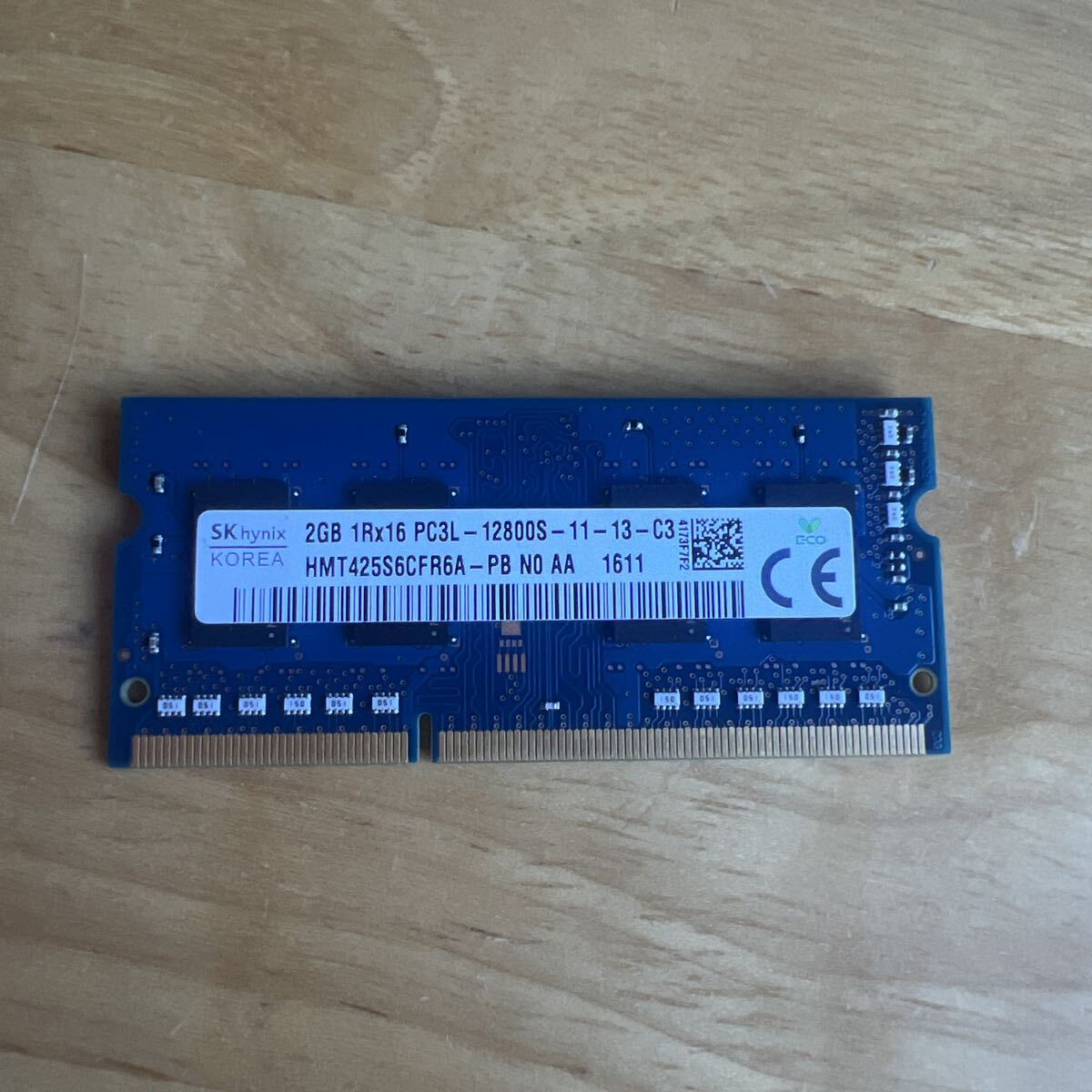 SK hynix ノートPC用メモリ 2GB 1Rx16 PC3L-12800S-11-13-C3