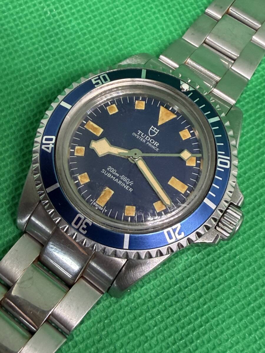 OH済 TUDOR チュードル サブマリーナ 盾サブ スノーフレーク snowflake アンティーク 青文字盤 イカサブ ref.9401