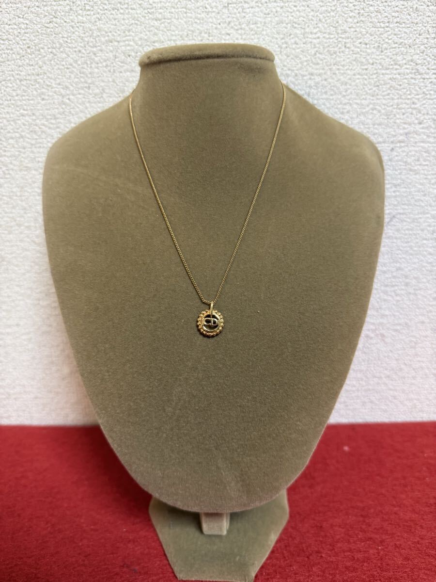 JP4763＊アクセサリー ネックレス Christian Dior クリスチャン ディオール CDロゴ＊