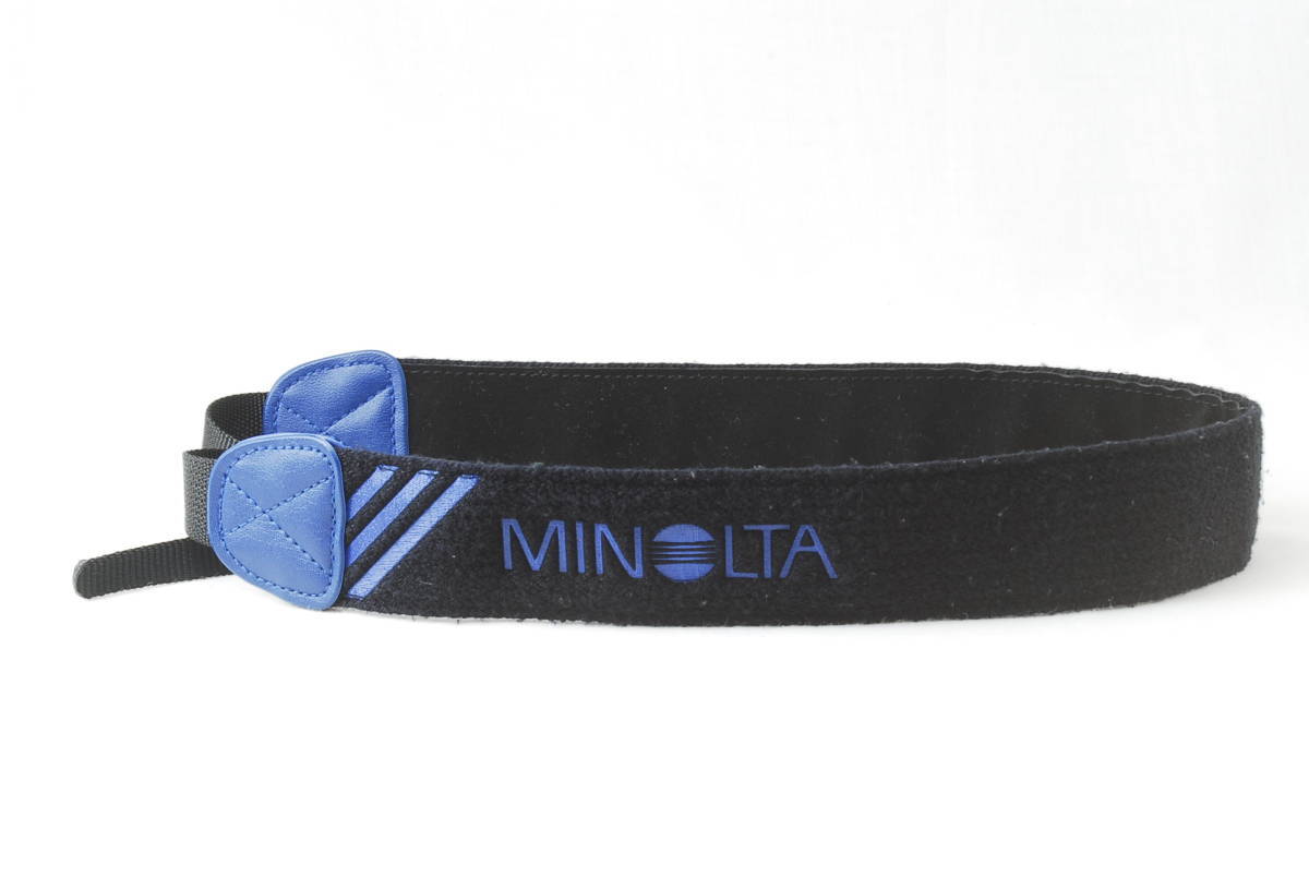 ☆MINOLTA ミノルタ α SELECTION カメラ ストラップ 青色(ブルー)×黒色(ブラック) アルファ セレクション ショルダー Camera Strap☆