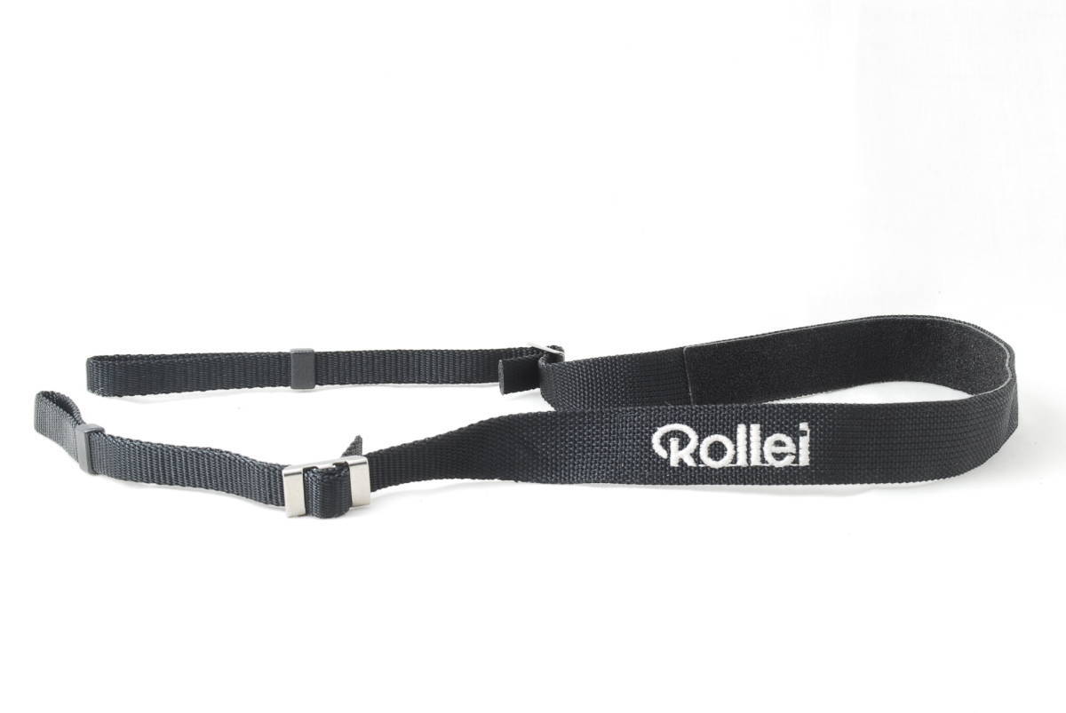 ☆Rollei ローライ 純正 カメラ ストラップ 黒色(ブラック) 刺繍文字 Rolleiflex ローライフレックス ネックストラップ Camera Strap☆