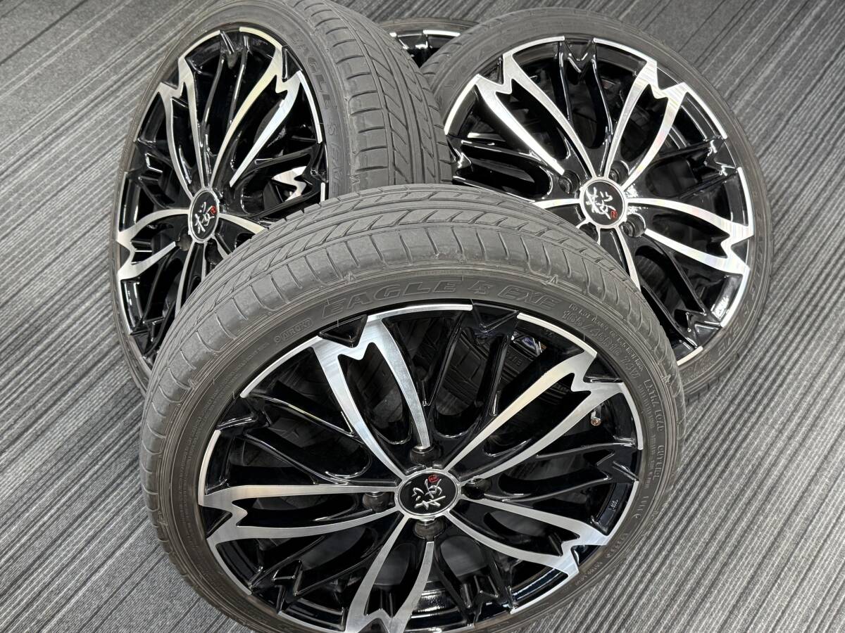 R-PRID 和道 桜 16インチ タイヤ ホイール 4本セット 165/45R16 23年製 エブリィワゴン他 16×5J ET45 爆安 99円スタート