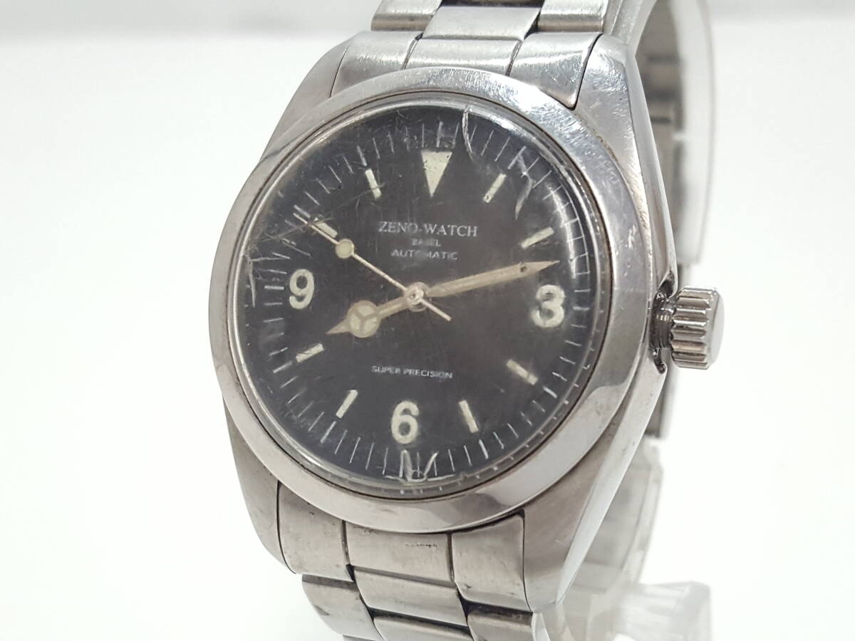 ZENO-WATCH BASEL ゼノ ウォッチ バーゼル PRECISION ZN-001 自動巻き 腕時計/作動中/黒文字盤/クラシック/02SH080504