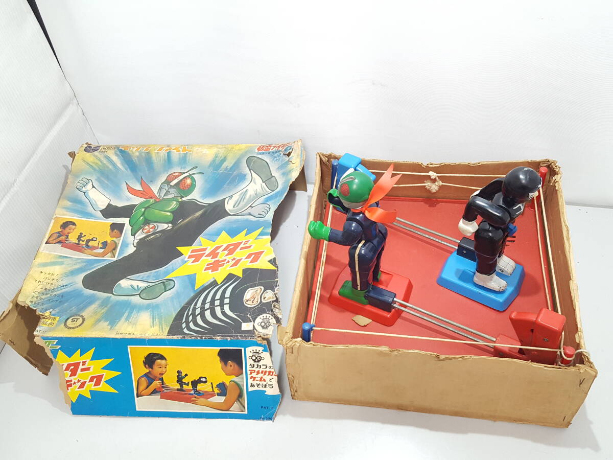 【レア 当時もの】TAKARA タカラ 仮面ライダー キックファイトゲーム/リング30×30×12cm/仮面ライダー1号/ショッカー/稀少/05AK080605-10