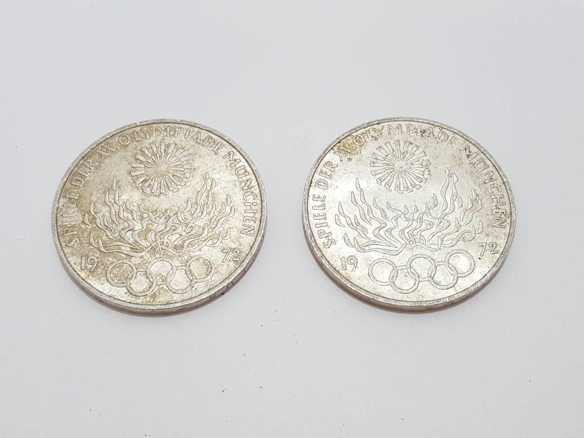 1972年ミュンヘンオリンピック ドイツ連邦共和国 10マルク銀貨 2点セット/銀品位62.5%/記念硬貨/コイン/コレクション/03GA080601