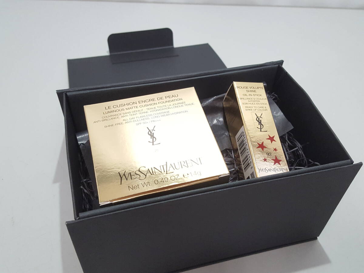 【未使用品含む】Yves Saint Laurent イヴサンローラン ボックス付き コスメセット/クッションファンデ/口紅/YSL/コフレ/04KM080901