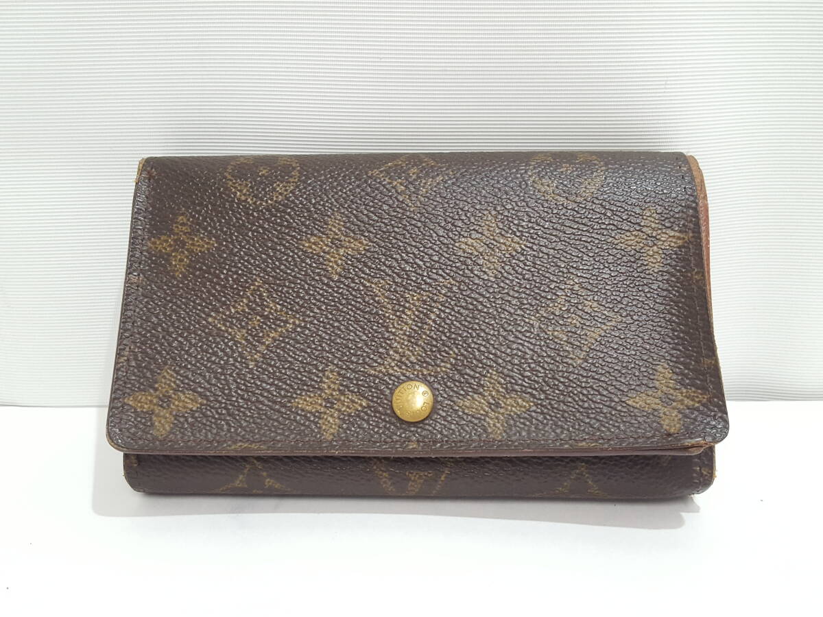 LOUIS VUITTON ルイヴィトン モノグラムライン ポルトモネ ビエ トレゾールM61730 二つ折り財布/約9×14×3cm/ロングウォレット/02SH080806