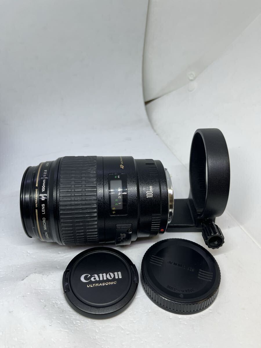 ★外観美品★完動品★ キヤノン Canon EF 100mm F2.8 MACRO USM ☆三脚座付き☆ 現状渡し　1円〜