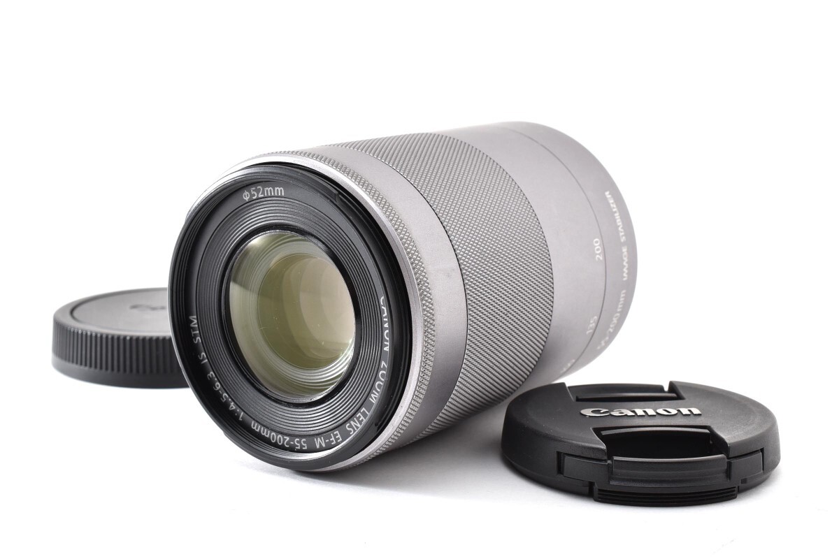 極美品　Canon キヤノン ミラーレスカメラ用 レンズ EF-M55-200mm F4.5-6.3 IS STM 　　R15