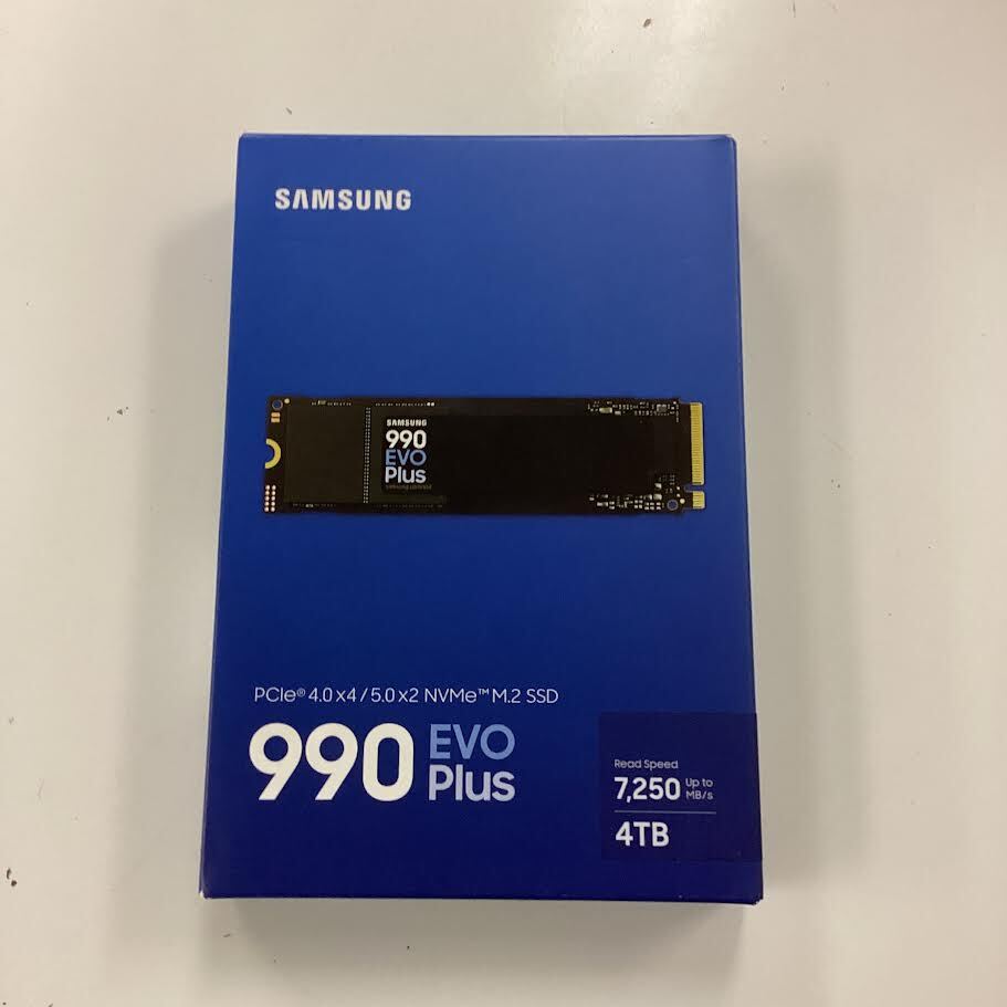Samsung 990 EVO Plus 4TB PCIe Gen 4.0 ×4 NVMe M.2 (2280) TLC NAND 最大 7,250MB/秒 内蔵 SSD MZ-V9S4T0B-IT/EC