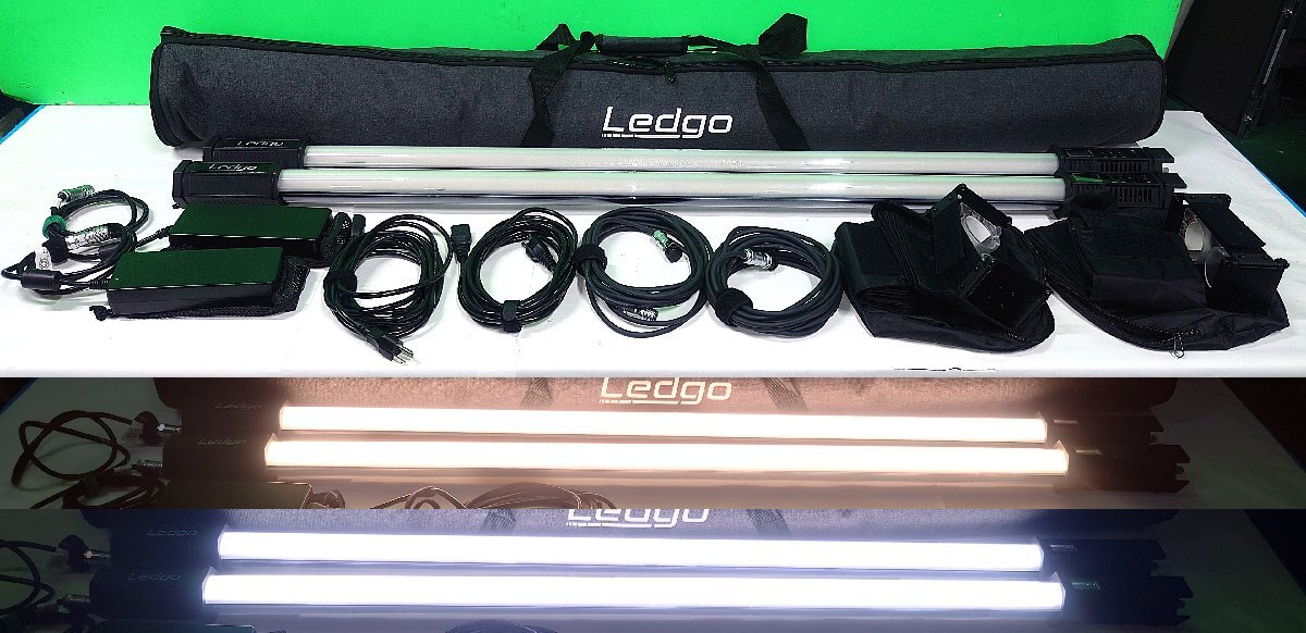 ω LEDgo AltaTube 120C 2個セット RGBWW LEDライト チューブライト 120W 1.2m ケース/バーンドア/グリッド/延長ケーブル付 検:NANLITE
