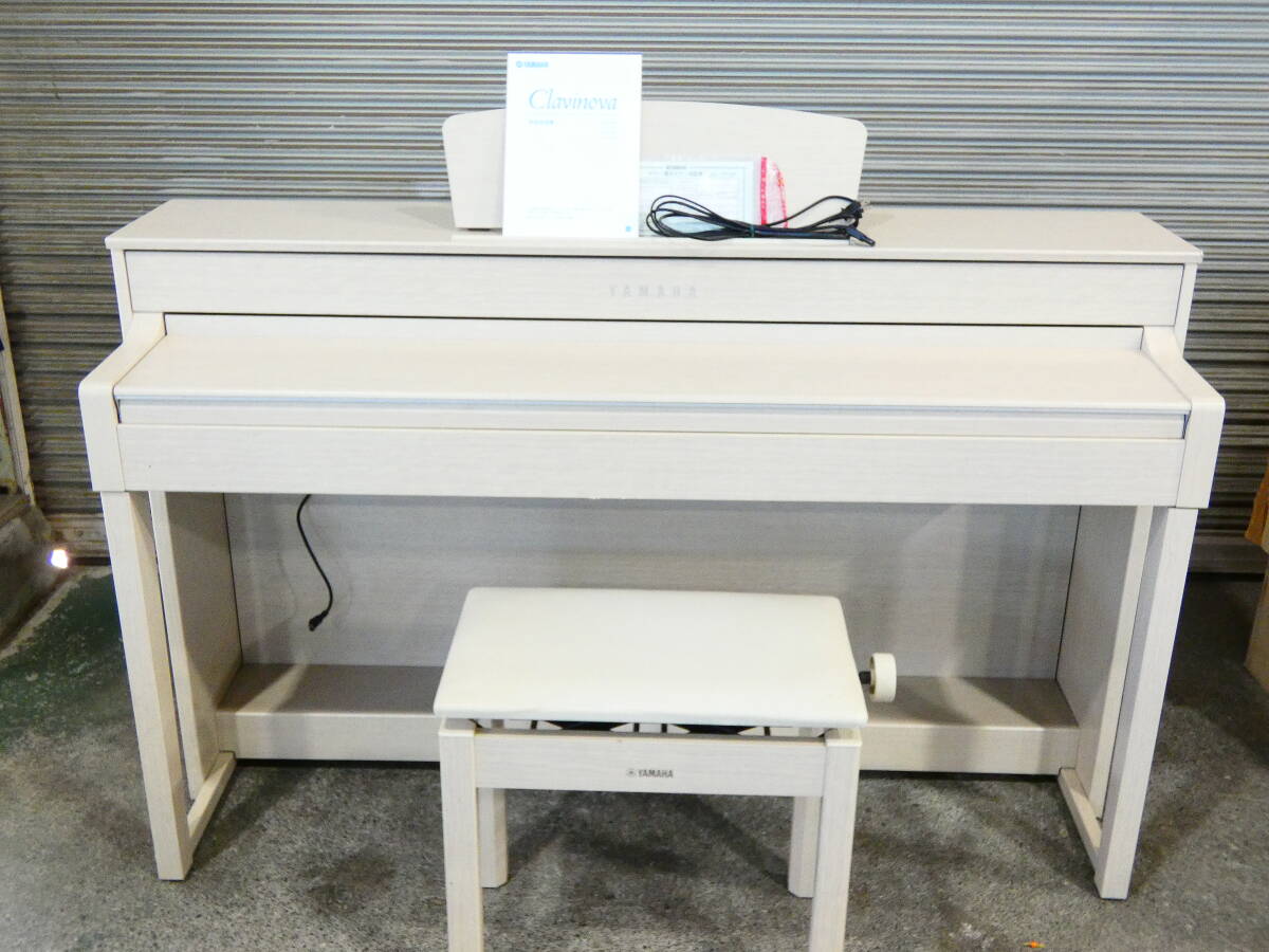 ★ YAMAHA ヤマハ CLP-535WA Clavinova クラビノーバ 88鍵盤　電子ピアノホワイトアッシュ 15年製 ※配送不可 落札後引き取り限定(7)