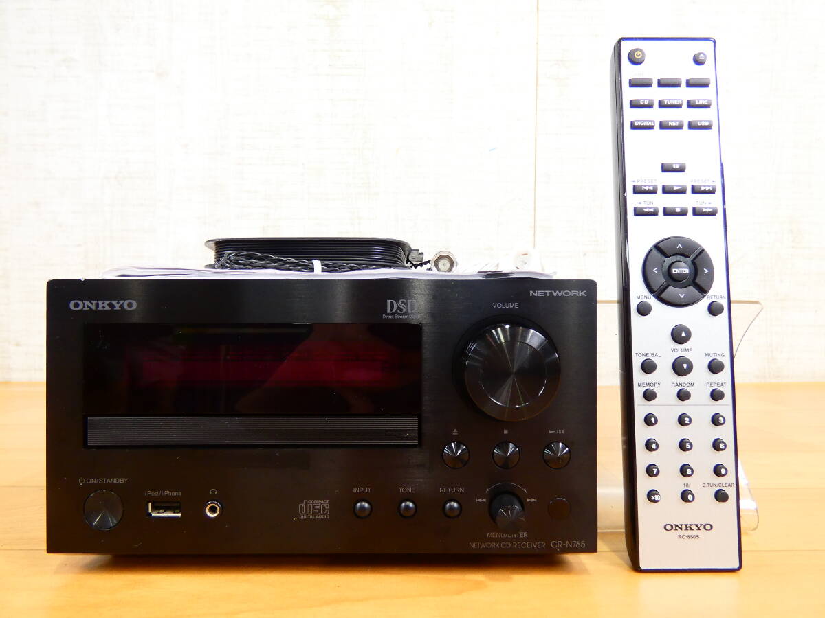 S) ONKYO オンキョー CR-N765 ハイレゾ対応 ネットワークCDレシーバー 音響機器 オーディオ ※ジャンク/ラジオ受信可！ @80 (8)