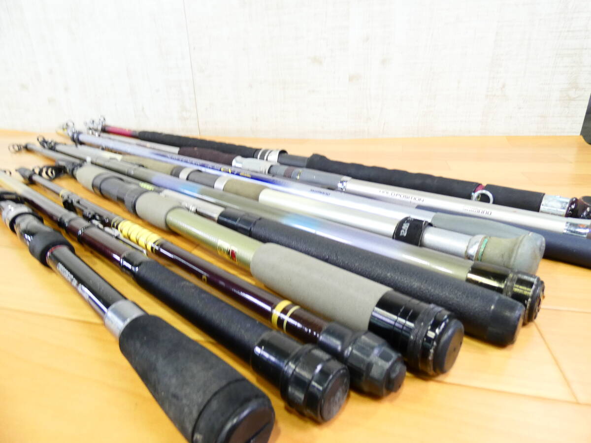 【ジャンク!Daiwa・Shimanoなど 振出竿11本まとめ★クロスビート/THE振出 石鯛/SeaPower/SurfLeader/Triton/Aperto 等 ※現状品＠16（7）】