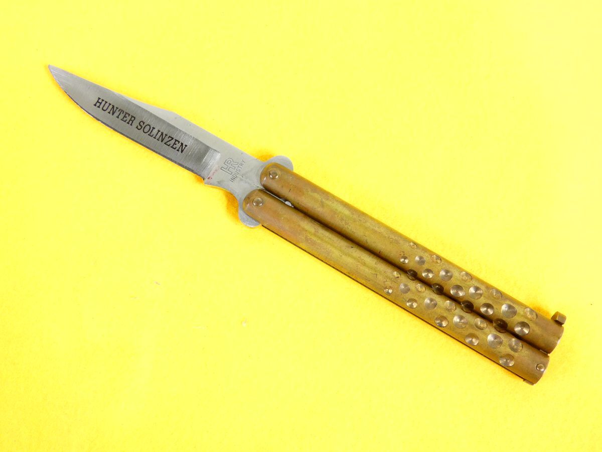 (Tk-21) バタフライナイフ HUNTER SOLINZEN 440ステンレス 折りたたみナイフ キャンプ アウトドア @送料430円(7)