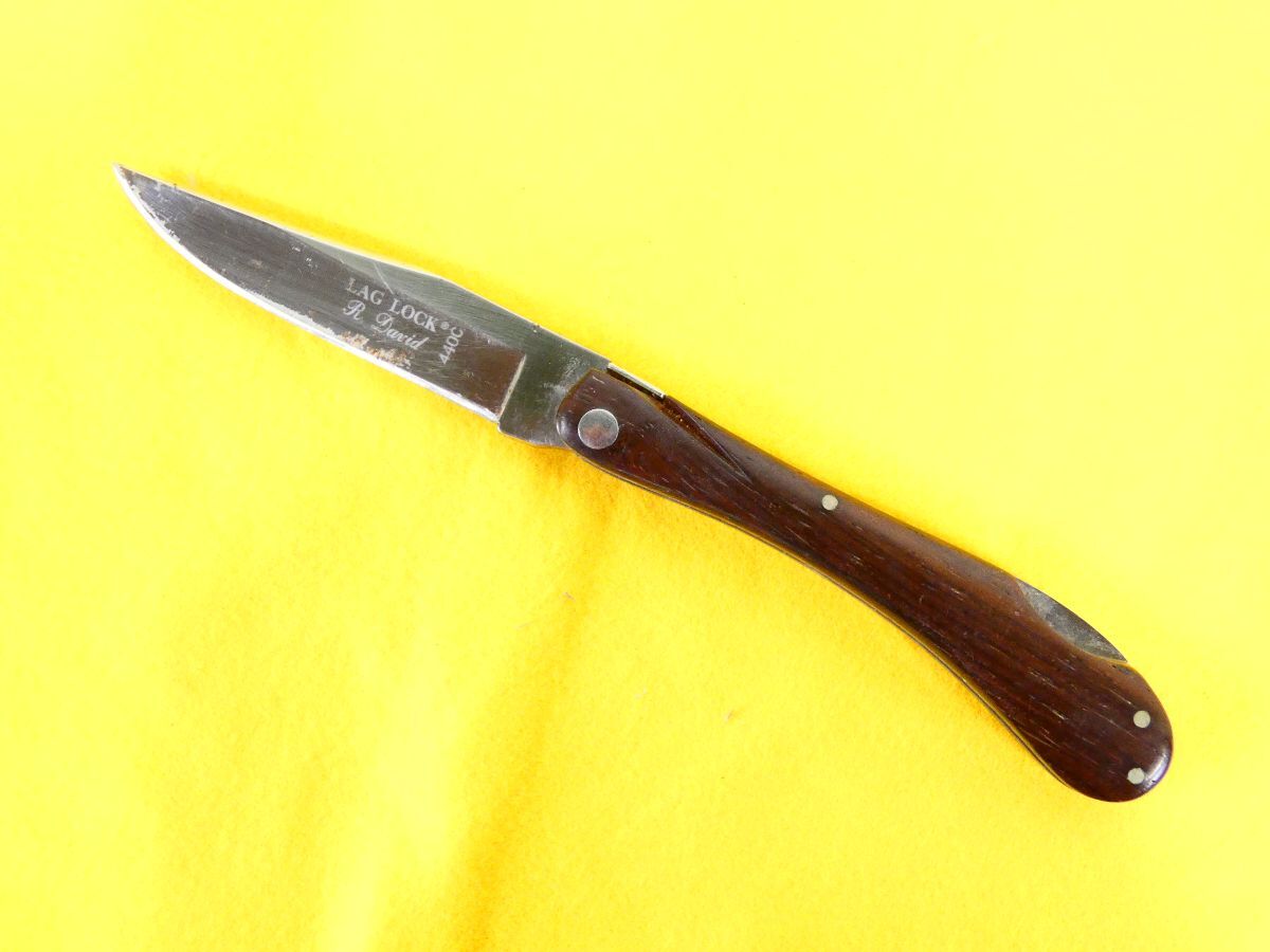 (Tk-20) Robert David LAG LOCK ロバートデビッド ラグロック 440C 折りたたみナイフ アウトドア キャンプ @送料600円(7)