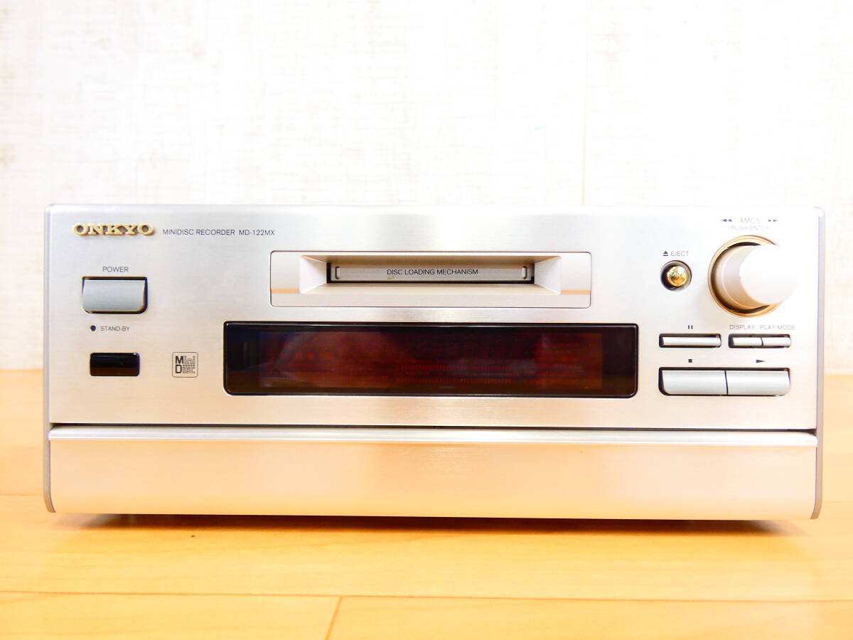 S) ONKYO オンキョー MDレコーダー MD-122MX 音響機器 オーディオ ※ジャンク/通電可！ @80 (8)