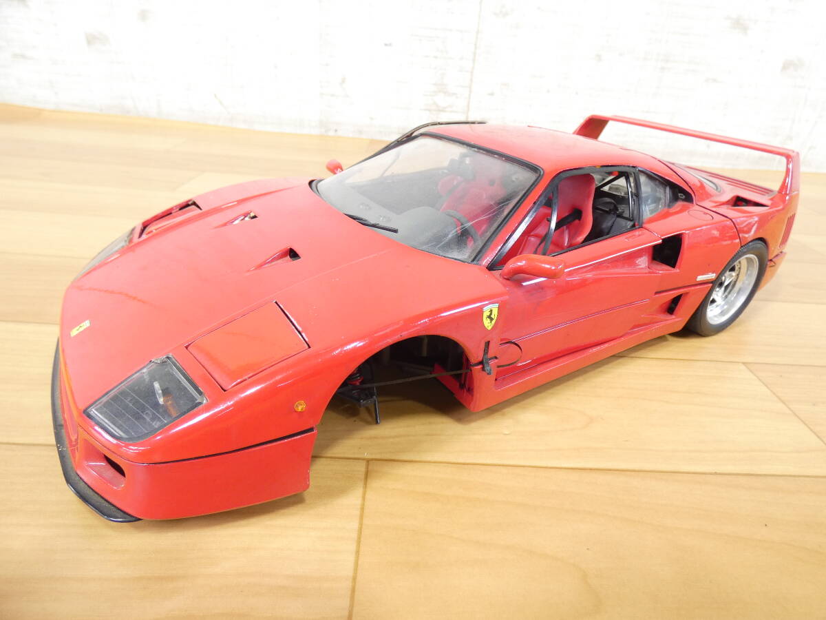 ジャンク品【メーカー不明】Ferrari F40 ダイキャストミニカー★パーツ欠損/状態考慮/パーツ取り/ベース車両/1/18/全長37cm/フェラーリ@80