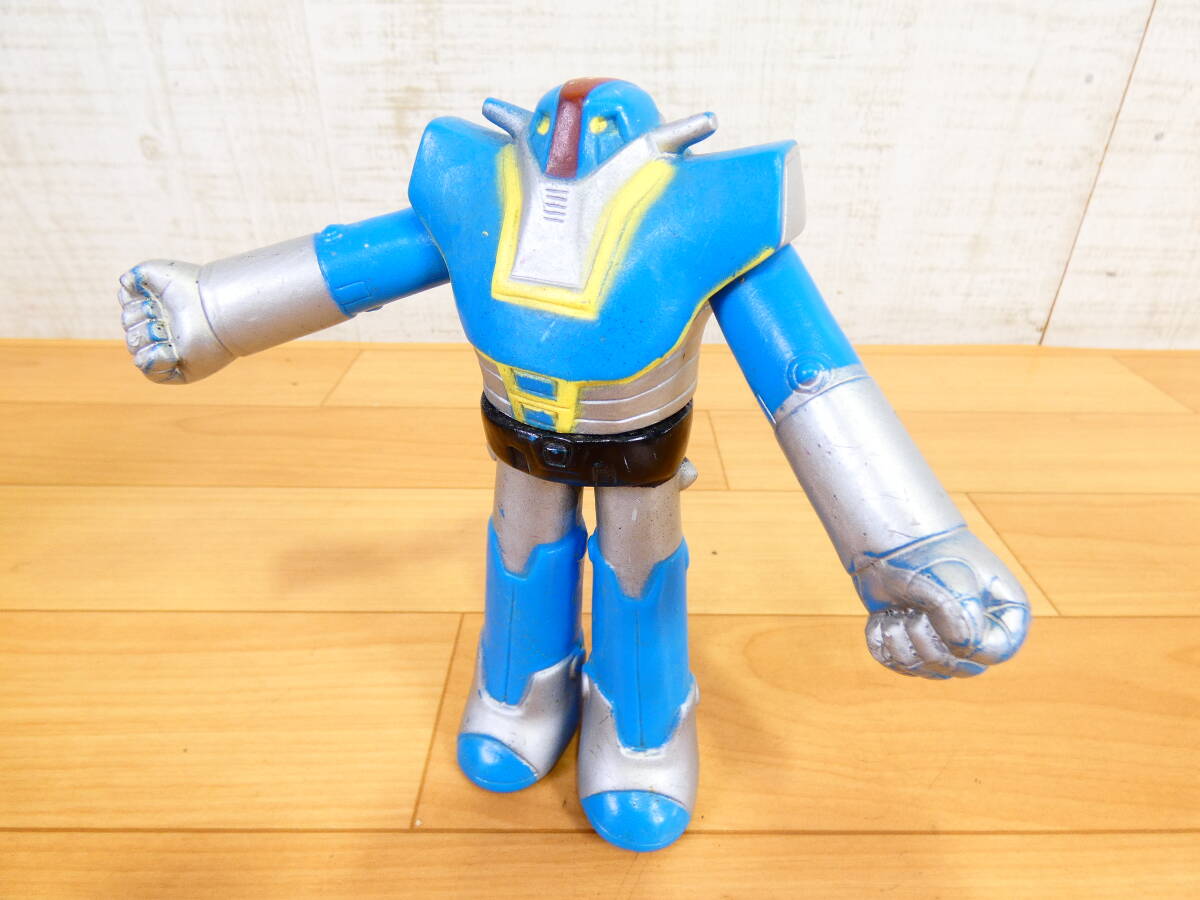 (S)◎訳あり 当時もの ブルマァク ロボット玩具 ソフビ人形 UFO戦士ダイアポロン アポロン・レッガー 全高約16.5cm 汚れあり ＠60(7)