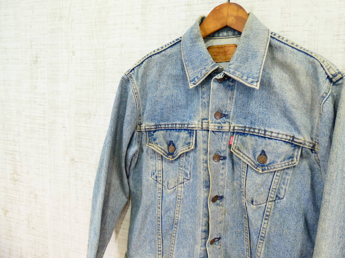 アメリカ製【Levi's】705050217 TRUCKER JKT★size38 リーバイス/4th/Gジャン/90’s/ビンテージ/アイスブルー/要クリーニング@80