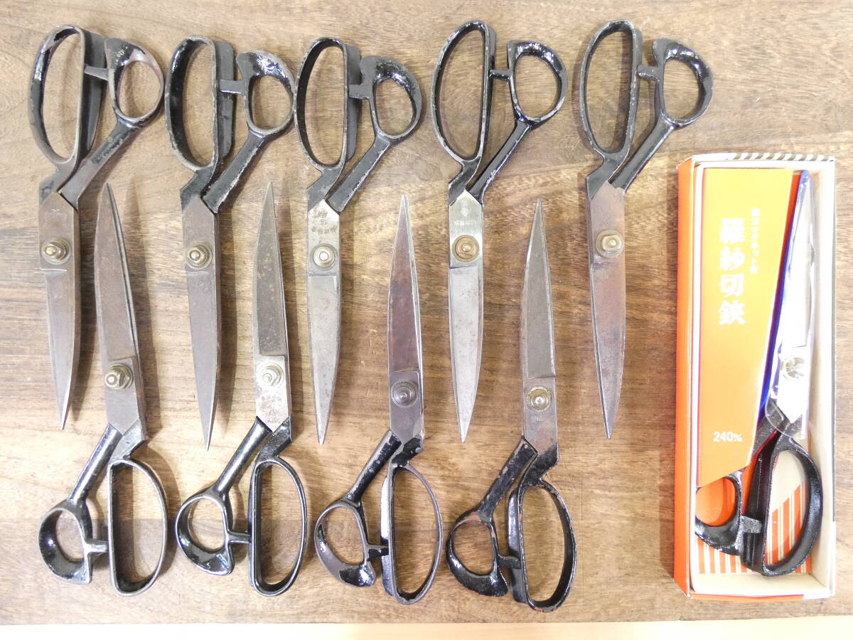 中古品【メーカー等】裁ちばさみ 10本まとめ売り★状態考慮/現状品/要メンテナンス/春吉/房近@80(7)