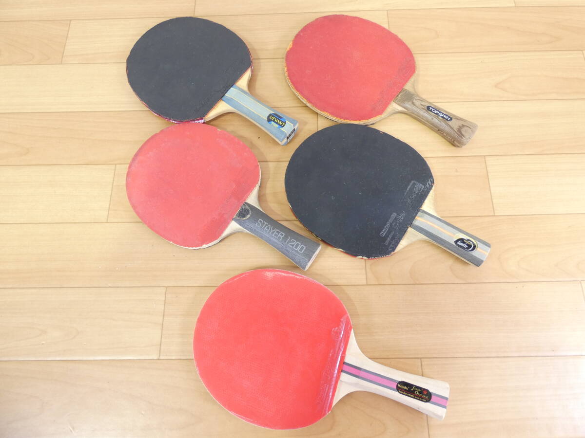 中古品【メーカー品】シェイクハンドラケット5点まとめ★状態考慮/現状品/Nittaku/TSP/バタフライ@80