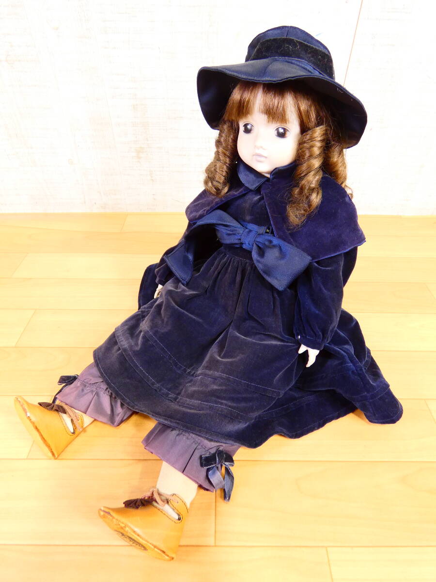 (S)◎Sankyo/三協商事　オルゴール付きビスクドール(顔/手/足)　クローディーとクロード　全長約57cm　オルゴール動作確認済　＠１００(7)
