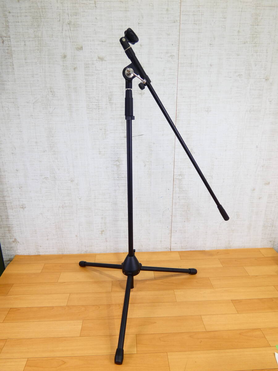 ブームマイクスタンド 三脚タイプ メーカー不明/ SENNHEISER ゼンハイザー マイクホルダー付き ＠140(7)