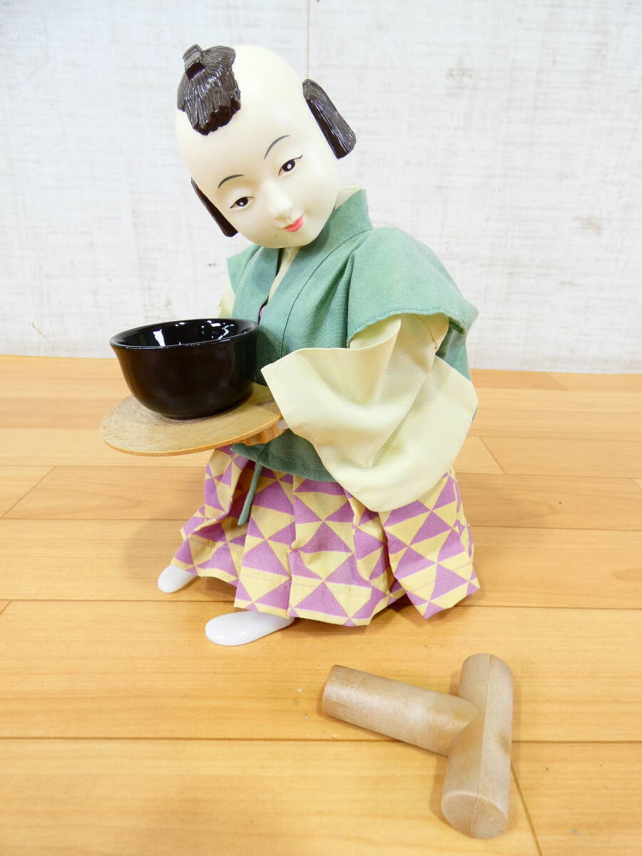 (S)◎ジャンク 学研 大人の科学 vol.8 大江戸からくり人形 江戸時代 茶運びロボット 完成品 全高約25cm 動作不良 パーツ取りに ＠80(7)