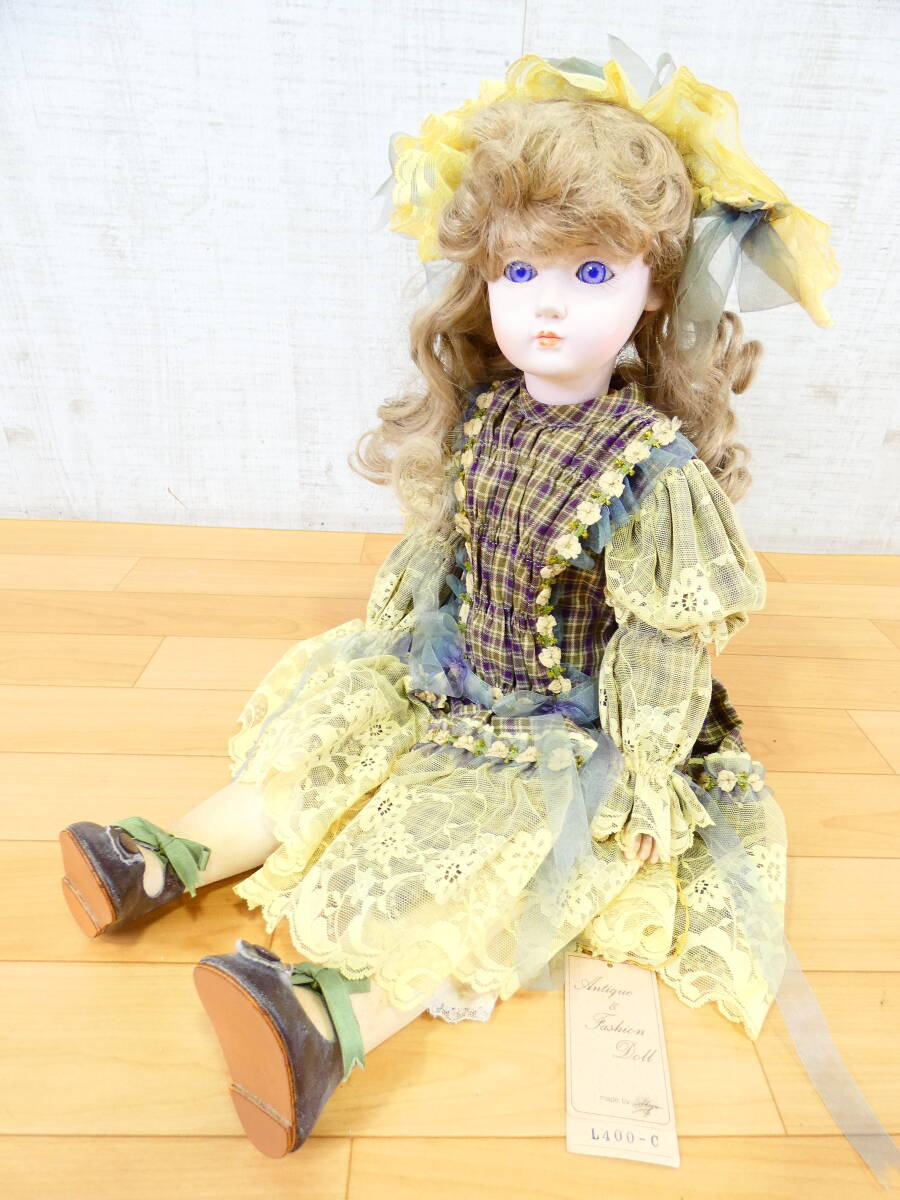 ◎訳あり マツヨシドール 女の子人形/西洋人形 アンティーク＆ファッションドール 約60cm 汚れあり タグ付き 硬質ウレタン(ヘッド)＠120(7)