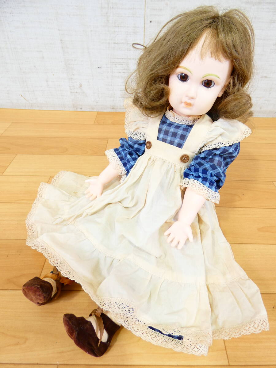 ◎ジャンク 女の子人形/西洋人形 ソフビドール コレクターズドール CD-3 関節可動 約48cm クローズマウス/ブラウンアイ 詳細不明 ＠80(7)