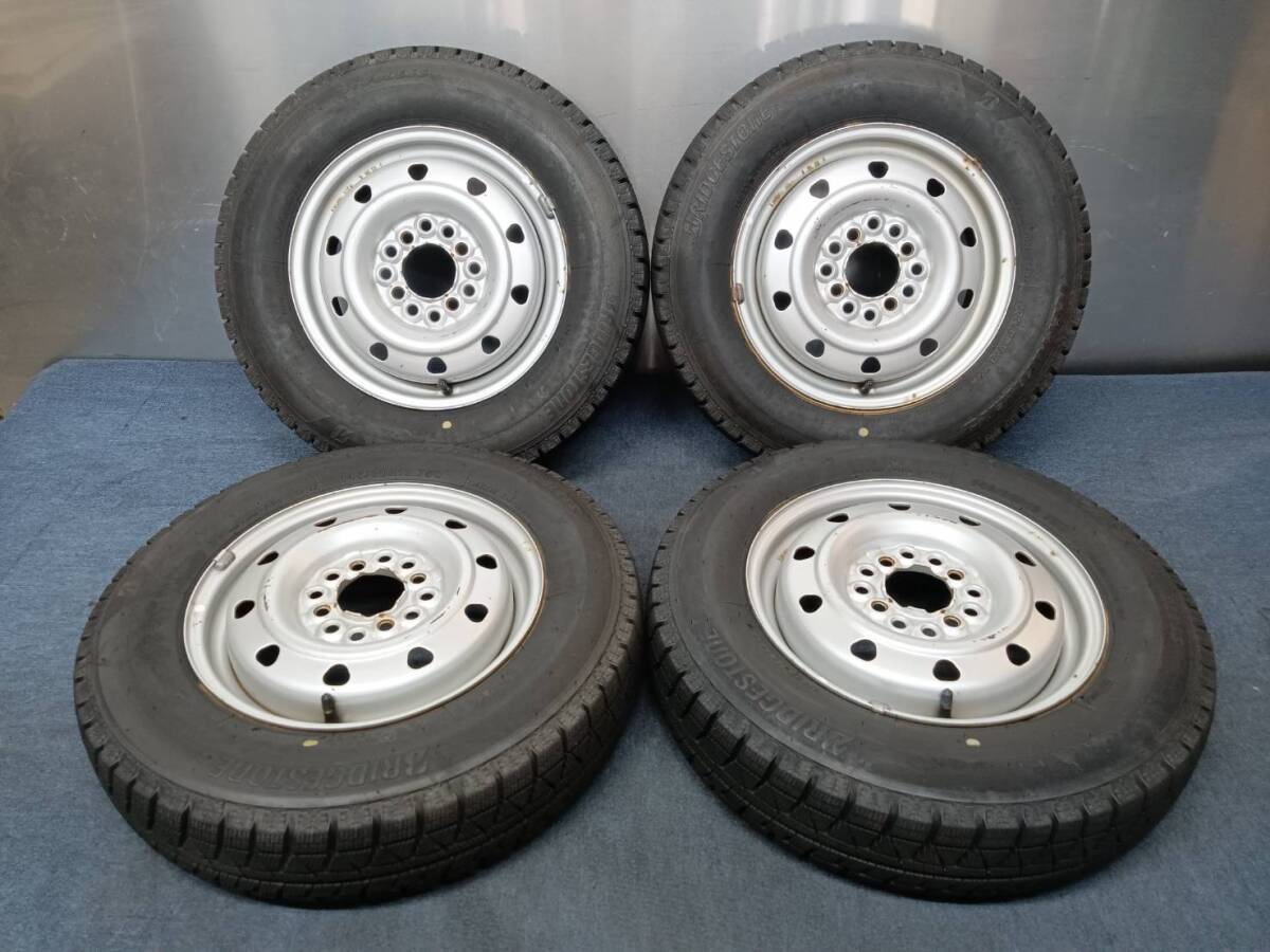 ★9-9.5分山★25年製★ ブリヂストンICEPARTNER 2 145/80R13　マルチスチール 13×4J 4H-100/110/114.3 スタッドレス 軽自動車等　A228