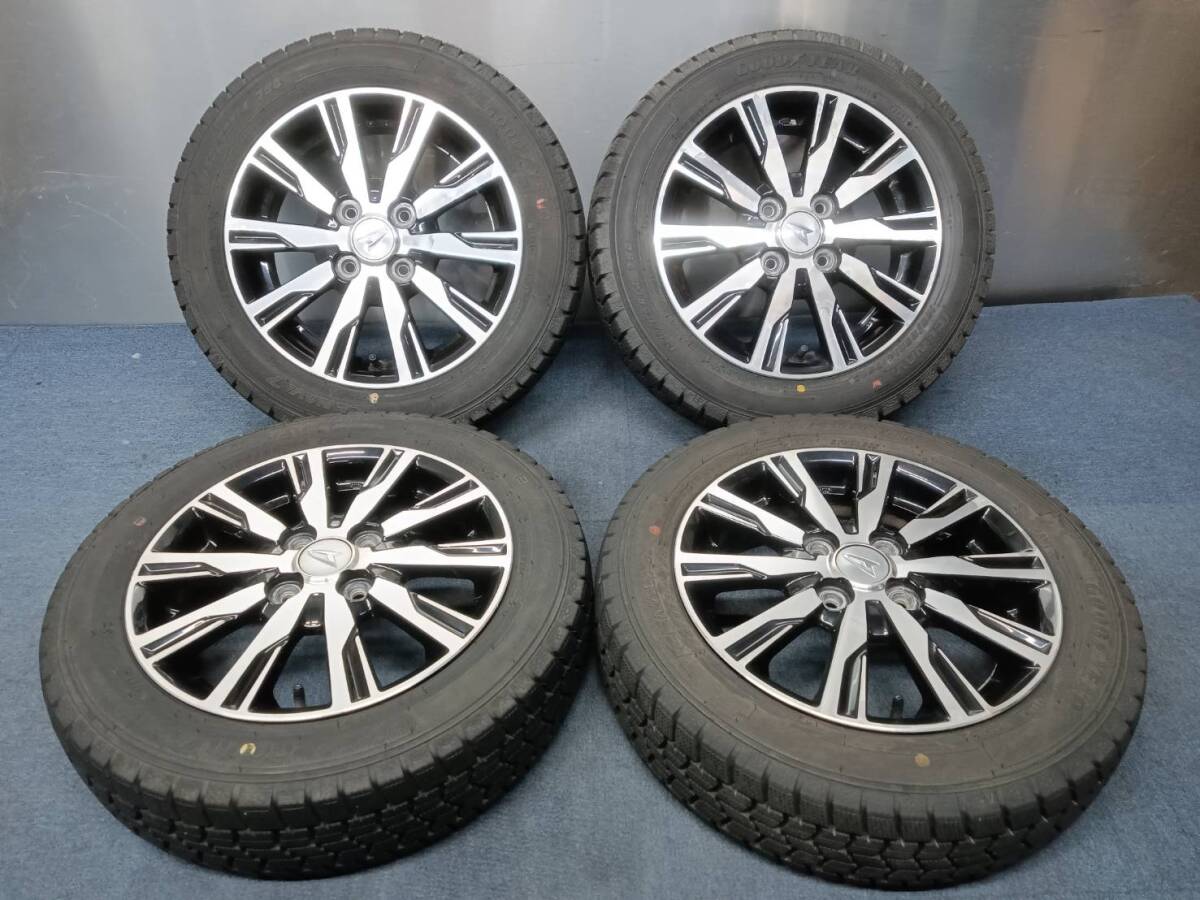 ★8.5-9.5分山★23年製★ グッドイヤーICE NAVI 7 155/65R14　ダイハツ純正ホイール 14×4.5J +45 4H-100 4本セット スタッドレス　A352