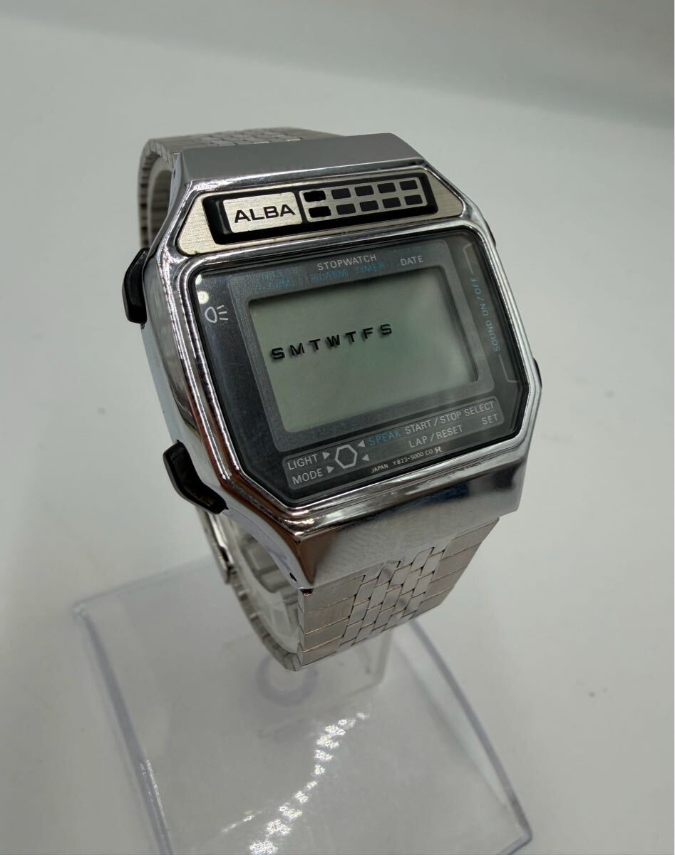 ALBA アルバ Y823-5000 ボイスウォッチ デジタル 腕時計 SPEAK 音声報知 レトロデジタル ヴィンテージ SEIKO メンズ 不動